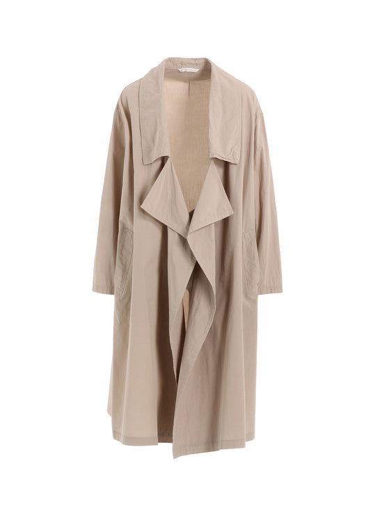 COTTON BROAD GARMENT DYEING BIG COLLAR COAT