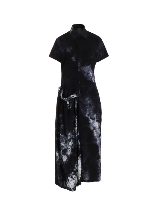 【1/23 12:00(JST) Release】RAYON LAWN THRENE DYE RIGHT SIDE GATHERED DRESS