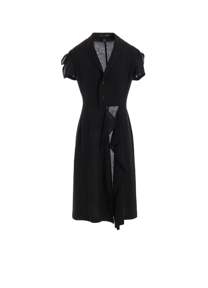 RAYON/LINEN SHEETING SQUARE CLOTH SLEEVE JACKET