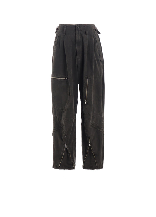 COTTON SLAB GARMENT DYEING FLIGHT PANTS