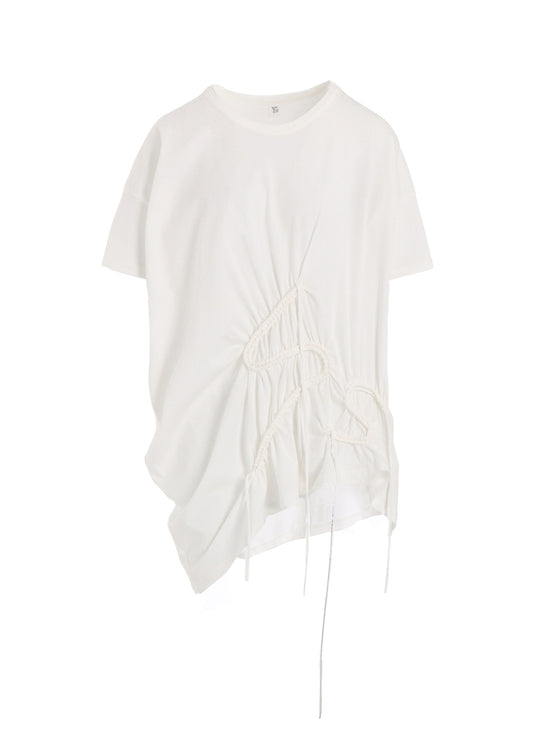 COTTON JERSEY CHAIN STITCH T