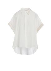COTTON LAWN SHORT CUFFS BLOUSE