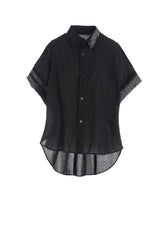 COTTON LAWN SHORT CUFFS BLOUSE