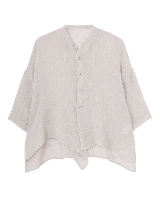 LENO CLOTH HALF SLEEVE BOX SHIRT