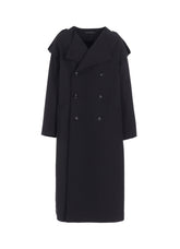 PE TWILL WATER REPELLENT COLLARLESS TRENCH COAT