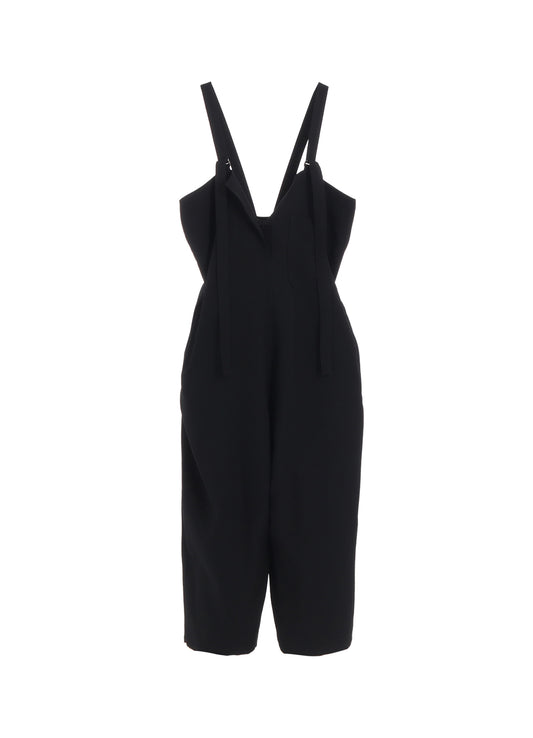 WOOL GABARDINE STRAP OVERALLS