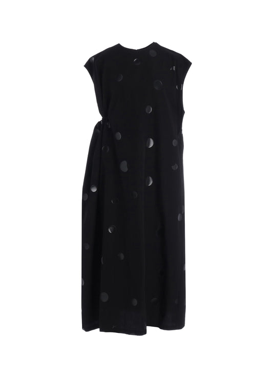 100/2 BROAD DOT PIGMENT PRINT GATHERED DRESS