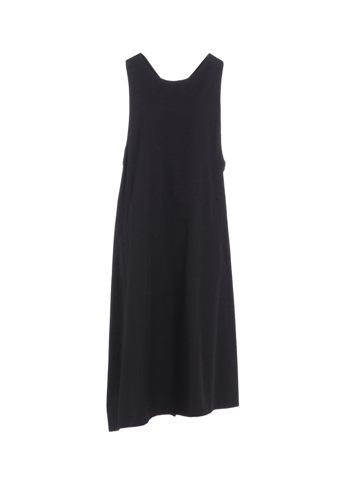 COTTON TWILL BACK CROSSED PULLOVER DRESS