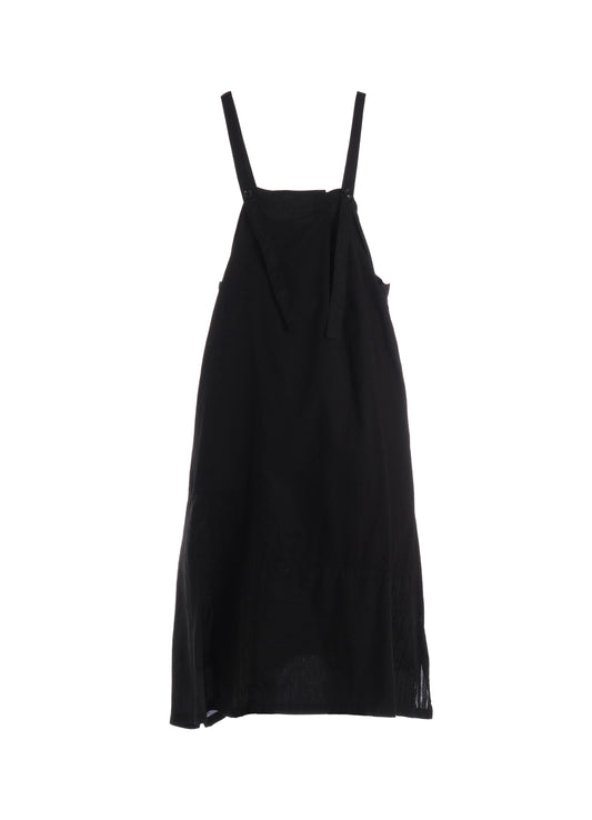 PATCHWORK TUCK SHOULDER STRAP DRESS