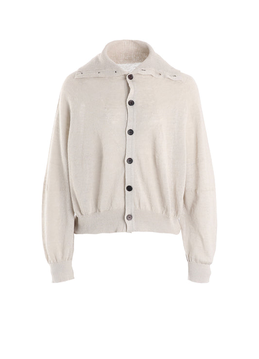 JERSEY CARDIGAN WITH COLLAR