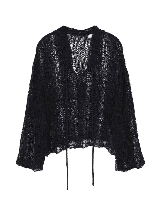 PLAID LOOSE-KNIT LONG SLEEVE PULLOVER