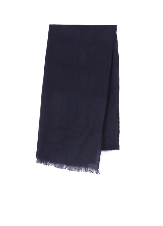 WOOL/SILK PLAID SCARF