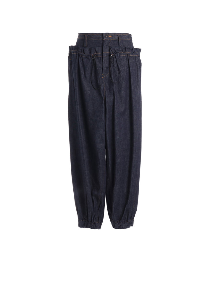 6OZ DENIM DOUBLE ELASTIC WAIST PANTS