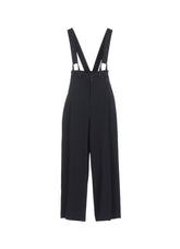 WOOL GABARDINE SUSPENDER PANTS