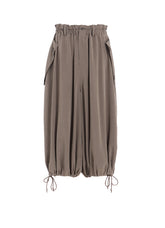 TA/PE CREPE DE CHINE ELASTIC WAIST PANTS
