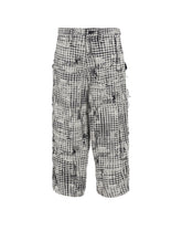 DAMAGED GINGHAM JACQUARD PANTS