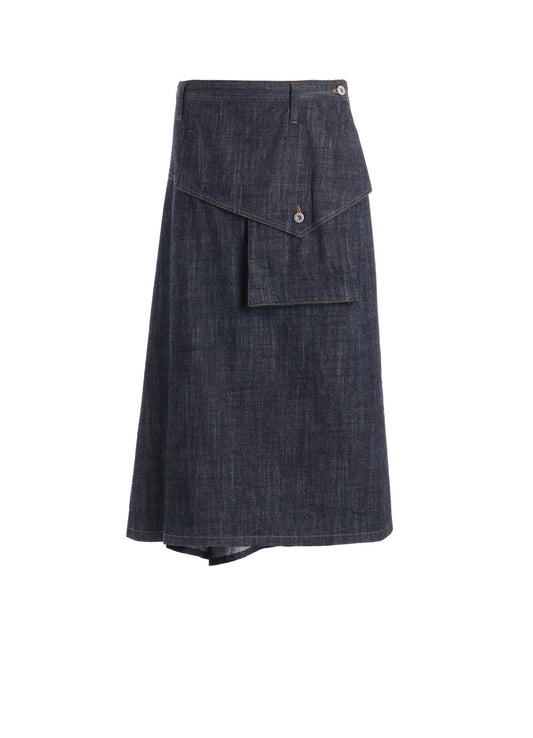 8OZ DENIM BIG FLAP SKIRT