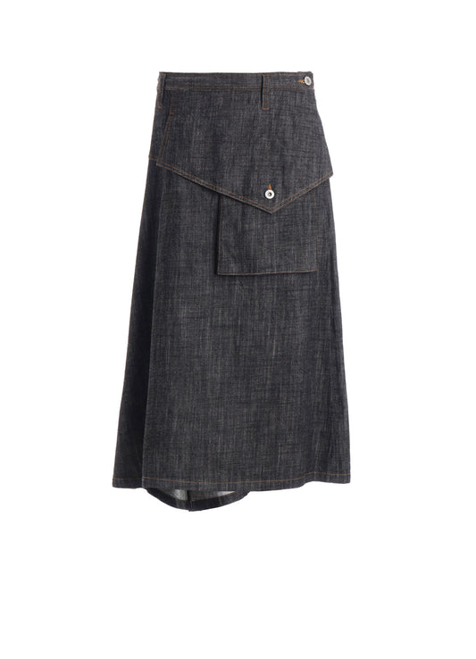 8OZ DENIM BIG FLAP SKIRT