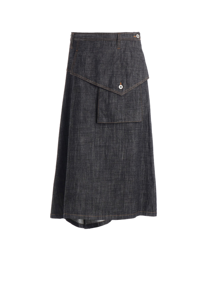 8OZ DENIM BIG FLAP SKIRT