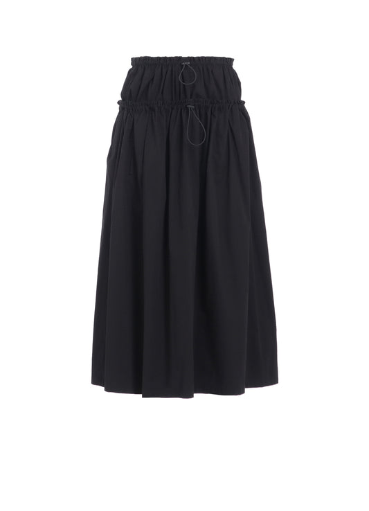 COTTON TWILL DOUBLE GATHERED SKIRT
