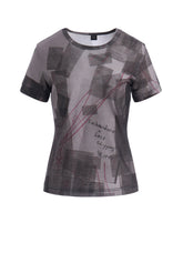 CELLULOSE NEWSPAPER PRINT SHORT SLEEVE TEE