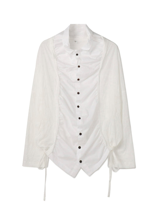 FRENCHTERRY HAND STITCH BACK ZIP PULLOVER