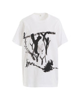 "Y" PIGMENT-PRINT HALF-SLEEVE TEE