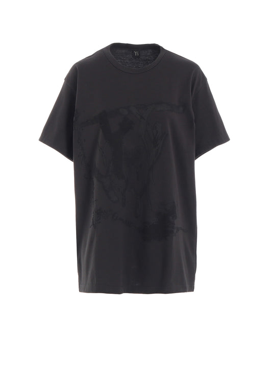 "Y" PIGMENT-PRINT HALF-SLEEVE TEE