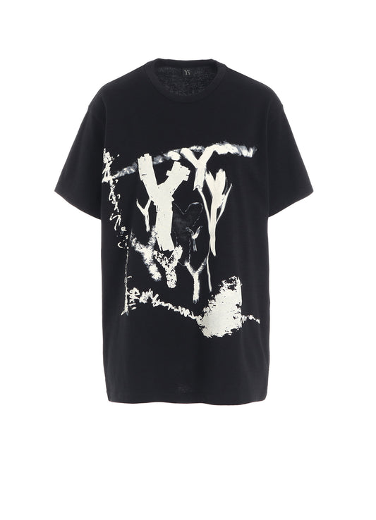 "Y" PIGMENT-PRINT HALF-SLEEVE TEE