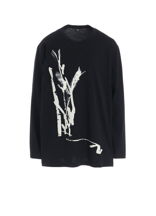 "Y" PIGMENT-PRINT LONG-SLEEVE TEE