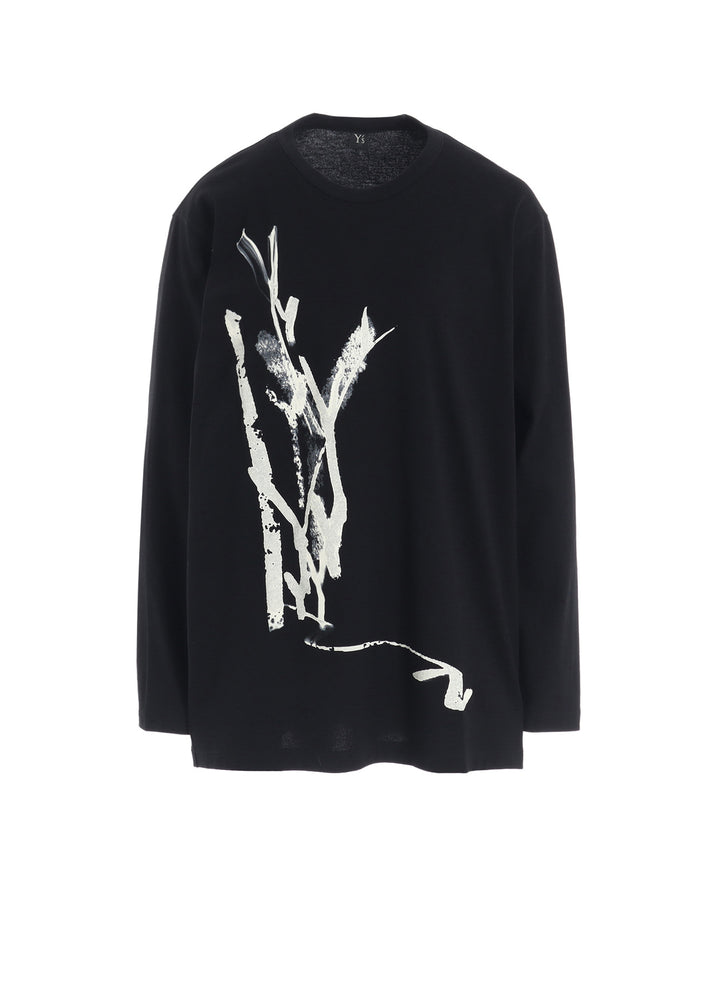 "Y" PIGMENT-PRINT LONG-SLEEVE TEE