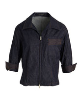 6OZ DENIM 3/4 SLEEVE BLOUSE