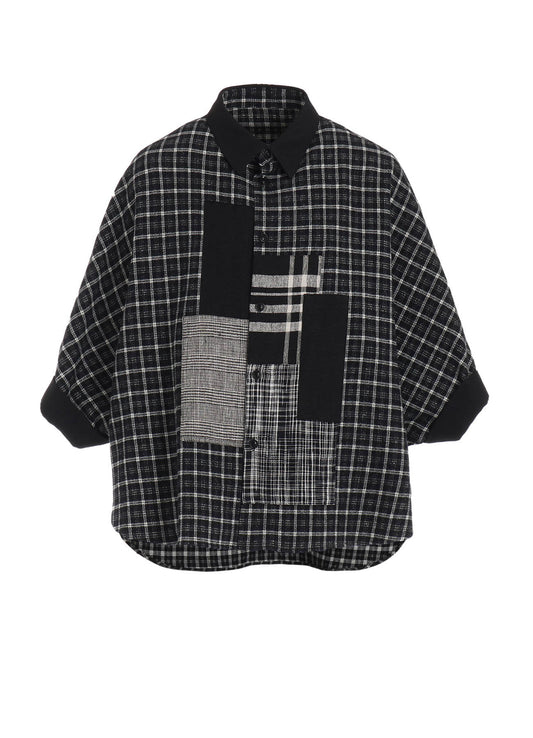 【11/8 12:00(JST) Release】MULTI PLAID DOLMAN SLEEVE BLOUSE