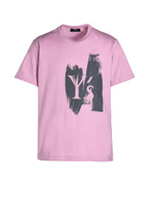 Y'S LOGO/BLUSH PRINT HALF SLEEVE T