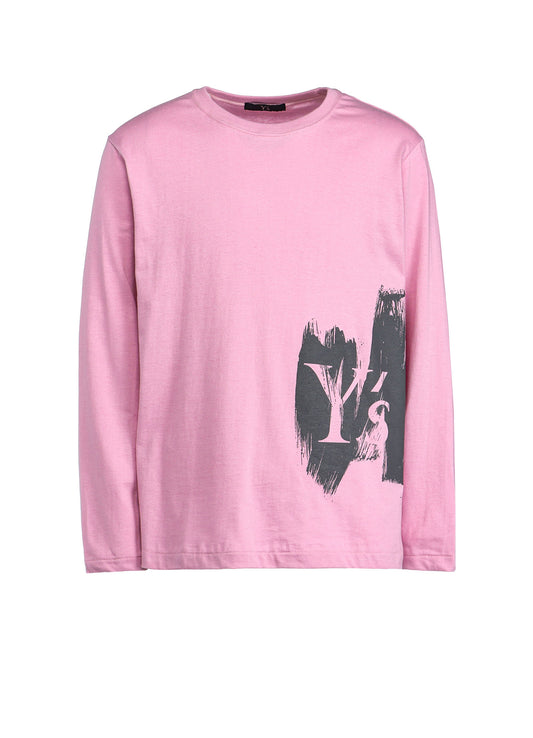 Y'S LOGO/BLUSH PRINT LONG SLEEVE T