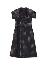 GLEN CHECK SAILOR COLLAR COAT