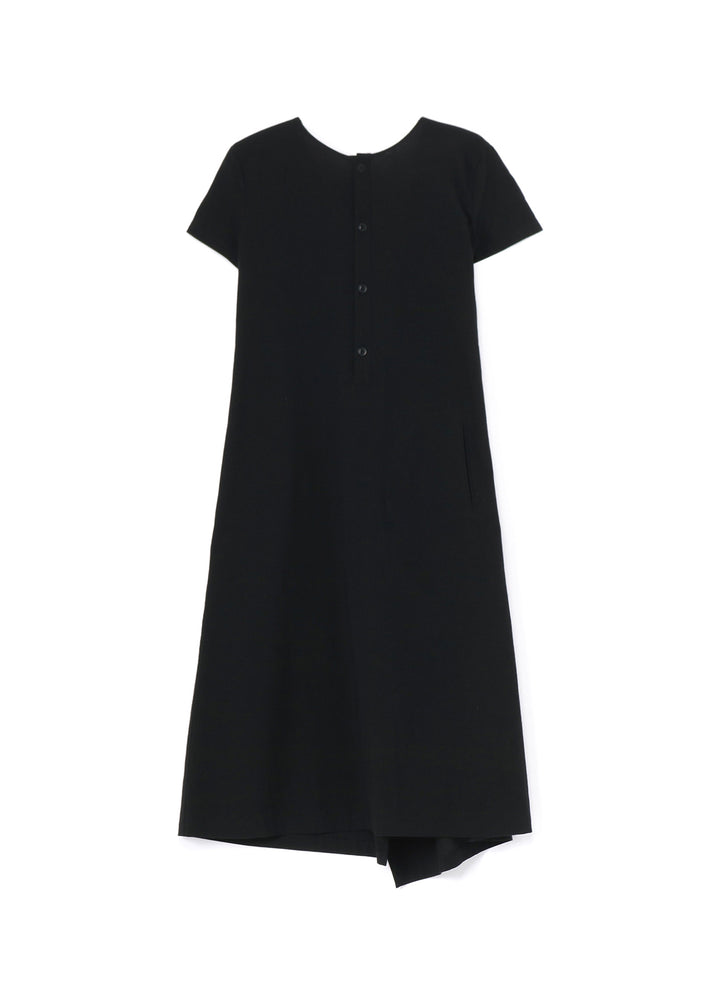 COTTON FLAX POPLIN BACK TIE DRESS