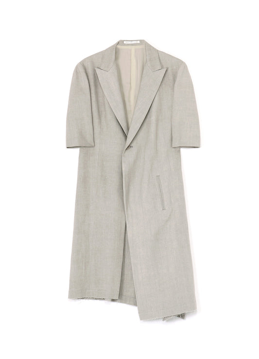 L/C INK DYED LIGHT DENIM HALF SLEEVE TAILORED JACKET