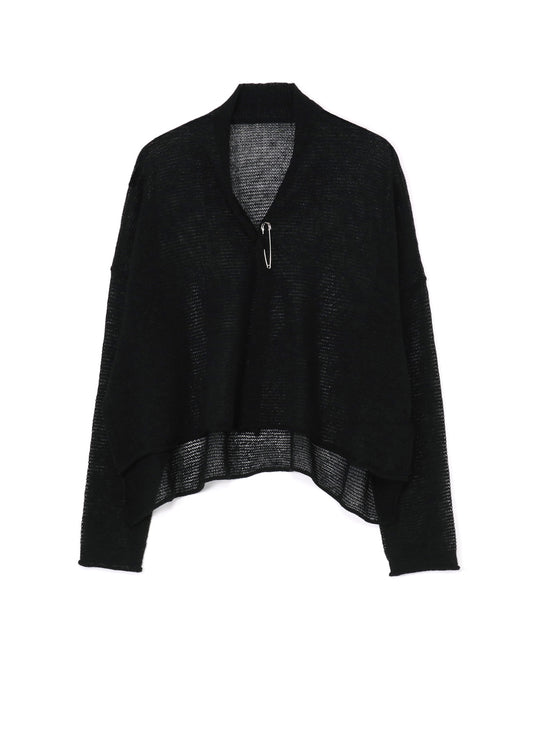 V NECK KNIT ROBE