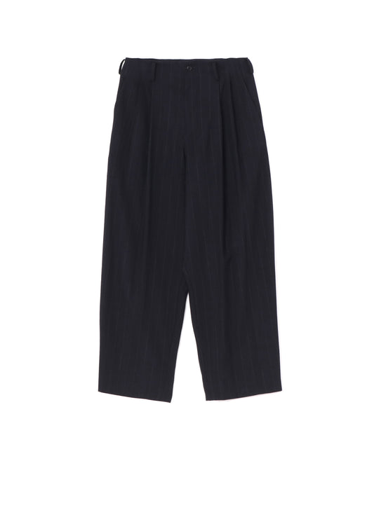 W/RY LIGHT STRIPE DOUBLE TUCKED WIDE PANTS