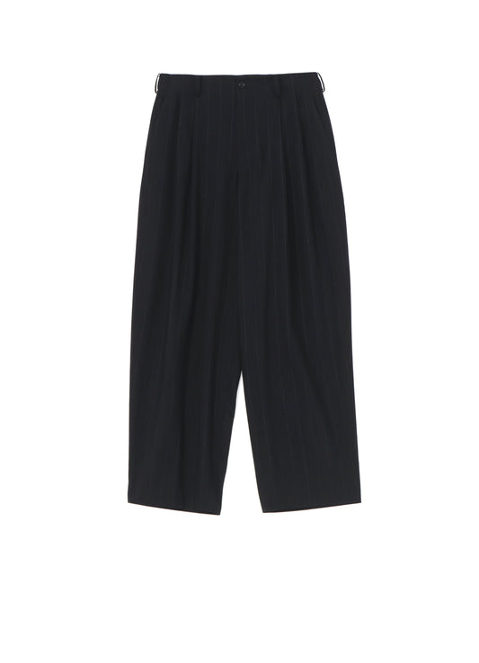 W/RY LIGHT STRIPE DOUBLE TUCKED WIDE PANTS