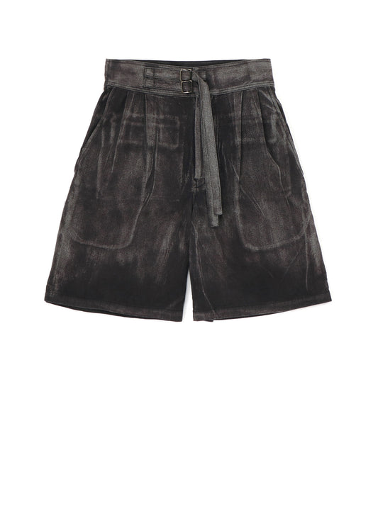 MELANGE DUNGAREE GURKA SHORTS
