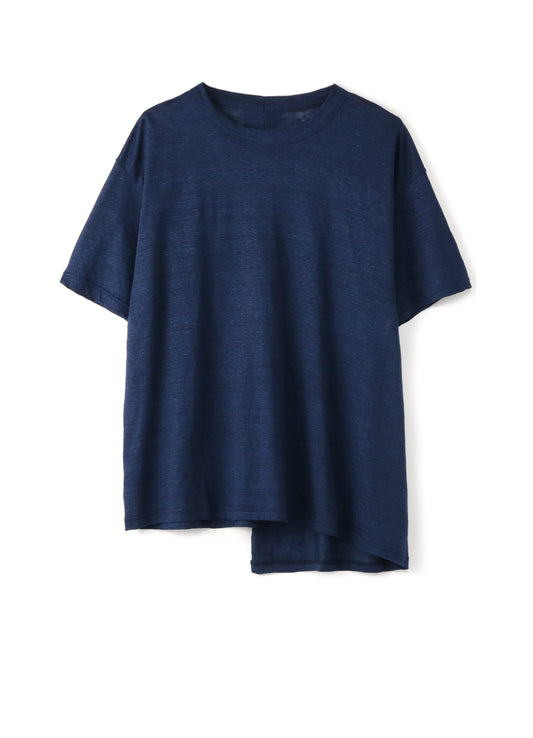 Indigo Style Linen Tenjiku Cutoff Short Sleeve T-shirt