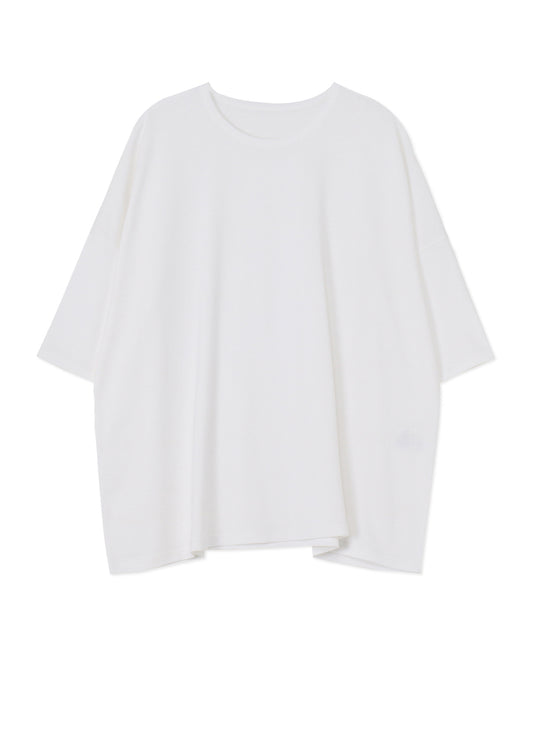 SOFT COTTON JERSEY ROUND NECK OVERSISED PULLOVER