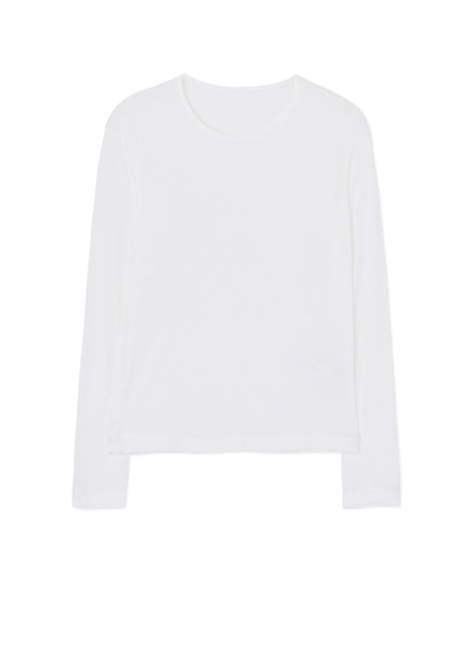 RAYON JERSEY ROUND NECK LONG SLEEVE T