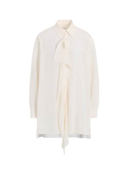 【12/13 12:00(JST) Release】CREPE de CHINE CLOTH PLACKET BLOUSE