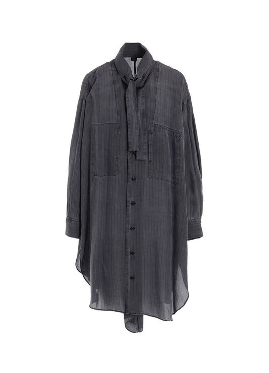 【2/14 10:00(JST) Release】CUPRO STRIPE SHIRT DRESS WITH TIE