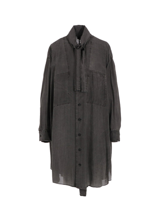 【2/14 10:00(JST) Release】CUPRO STRIPE SHIRT DRESS WITH TIE