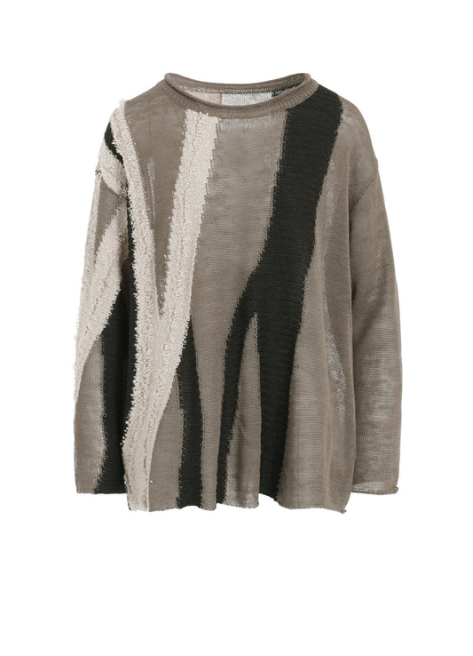 【12/13 12:00(JST) Release】SHEER INTERSIA JACQUARD CREW NECK RELAXED PULLOVER