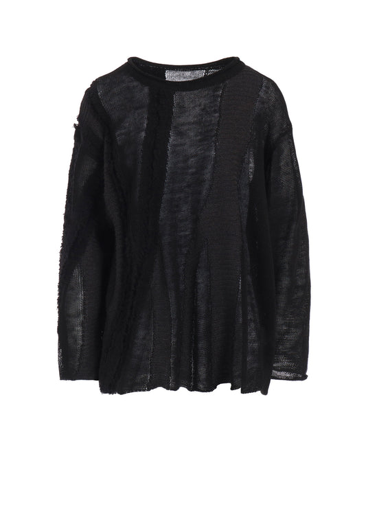 【12/13 12:00(JST) Release】SHEER INTERSIA JACQUARD CREW NECK RELAXED PULLOVER